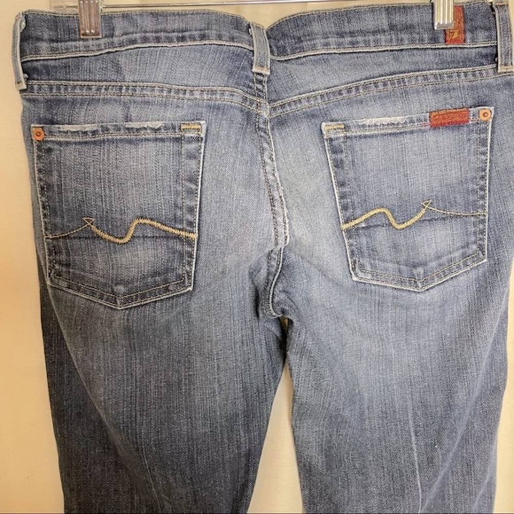 7 for All Mankind distressed bootcut jeans - Picture 2 of 16